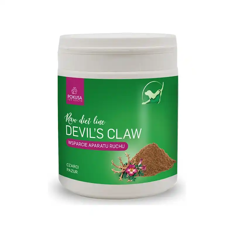 POKUSA RawDietLine Czarci Pazur (Devil‘s Claw) - wsparcie aparatu ruchu psów i kotów 100g Hit cenowy