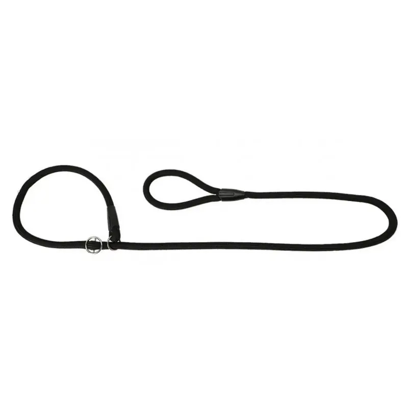DINGO Smycz zaciskowa z linki Snake z regulowaną obrożą (1,2 cm x dł. 170 cm) - czarny Hit cenowy