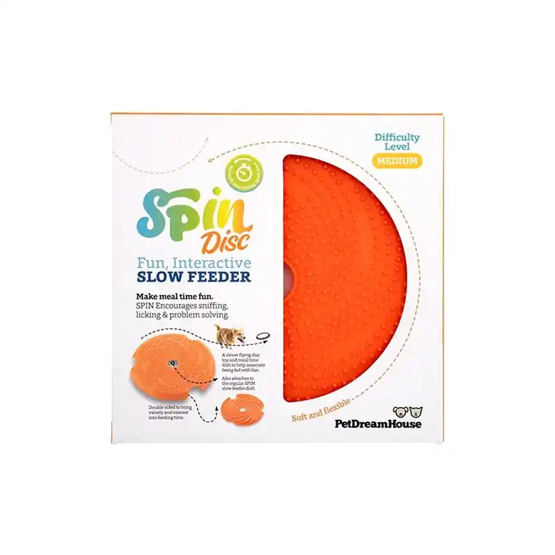 Dodaj do koszyka PET DREAM HOUSE Spin Lick Frisbee Orange Medium - mata do lizania