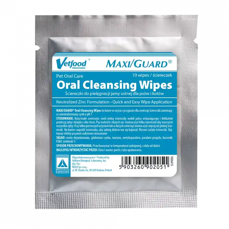 Premium VETFOOD MAXI / GUARD Oral Cleansing Wipes 10 szt.
