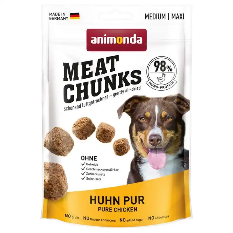 Nowość ANIMONDA Meat Chunks Dog Przysmaki Czyste kawałki mięsa - Kurczak 80g