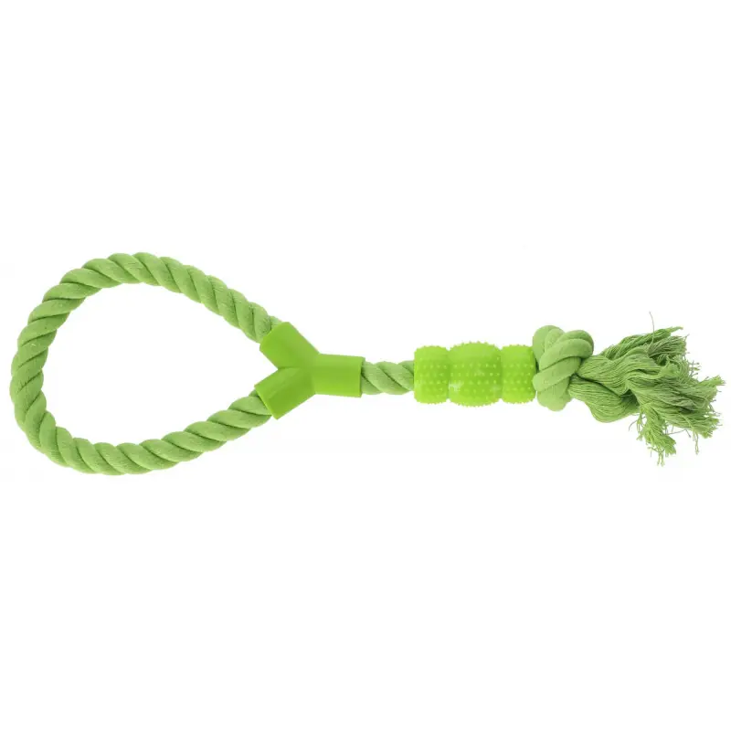 Kup online DINGO Sznur z Gryzakiem Denta Fresh 41 cm - zielony