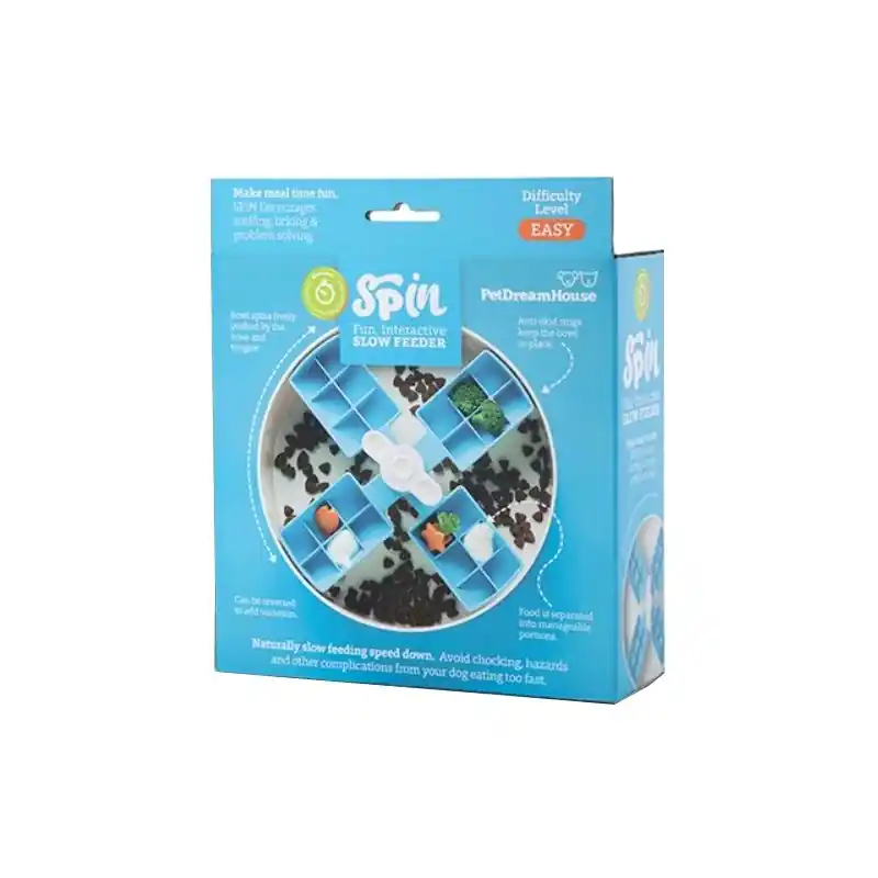 PET DREAM HOUSE Spin Windmill Blue Easy Miska Interaktywna - niebieski Taniej