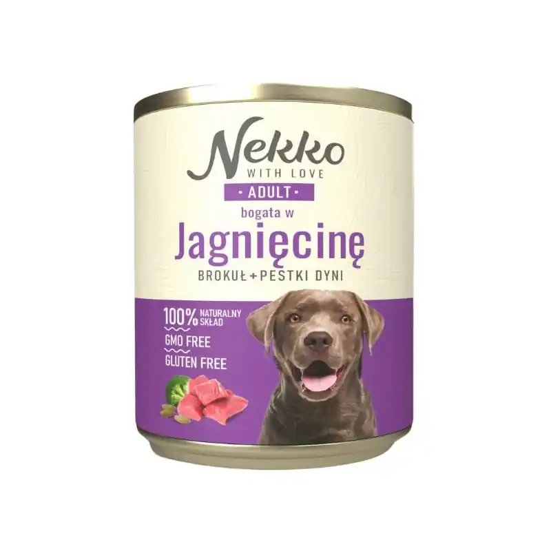 Ekspresowa dostawa NEKKO Adult jagnięcina, brokuł i pestki dyni 800g (puszka)