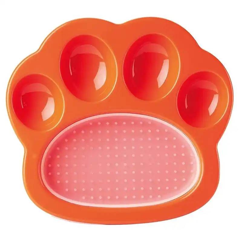 Bezpieczne zakupy PET DREAM HOUSE Paw 2in1 (miska spowalniająca) Orange Easy 20 x 18 x 3 cm - pomarańczowy