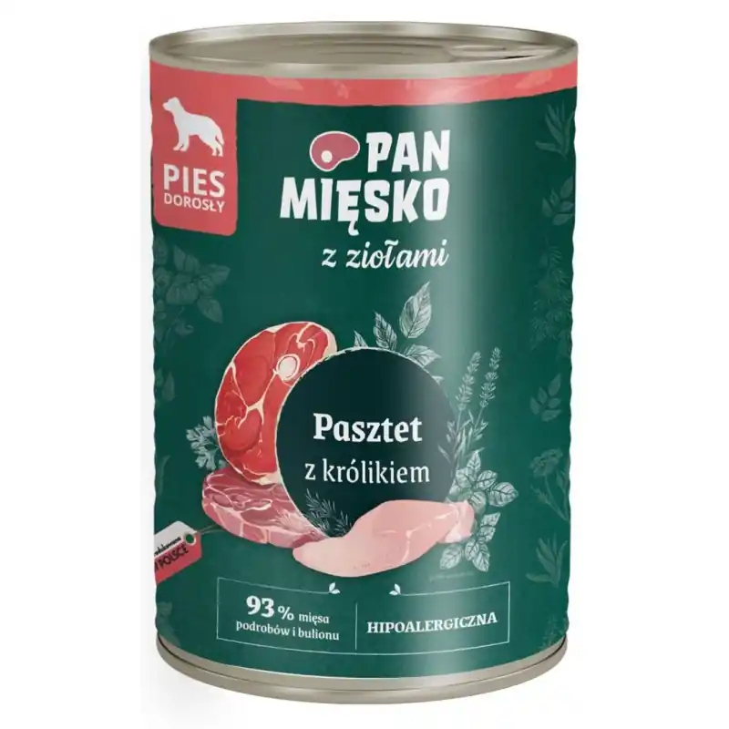 PAN MIĘSKO z ziołami - pasztet z królikiem 400g Bestseller