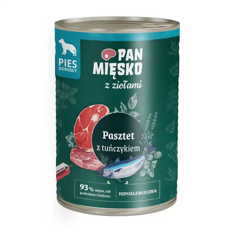 PAN MIĘSKO z ziołami - pasztet z tuńczykiem 400g Bezpieczne zakupy