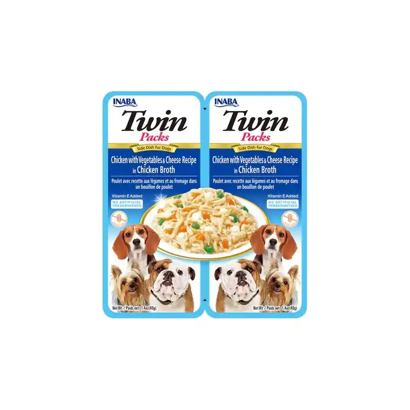 Hit cenowy INABA DOG Twin Chicken, Vegetables and Cheese 2x 40g