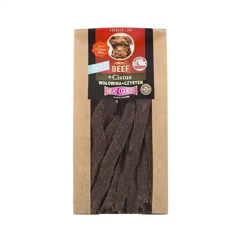 Darmowy zwrot MILORD Meat Cookies - Suszone mięsne ciastka - Wołowina z Czystkiem 80g