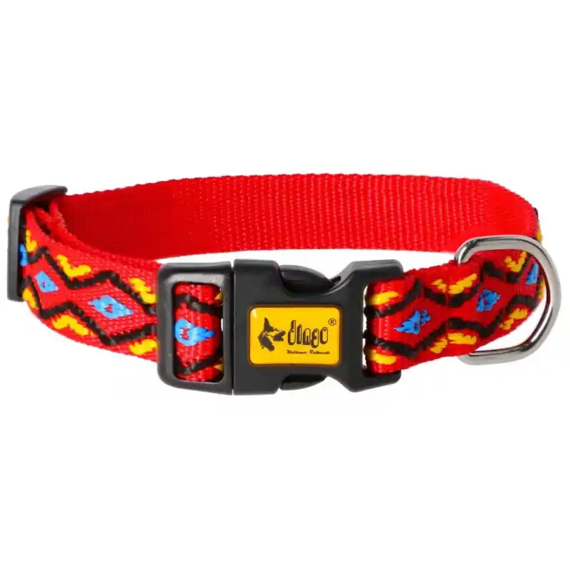DINGO Obroża regulowna WINNETOU - czerwone Oferta limitowana