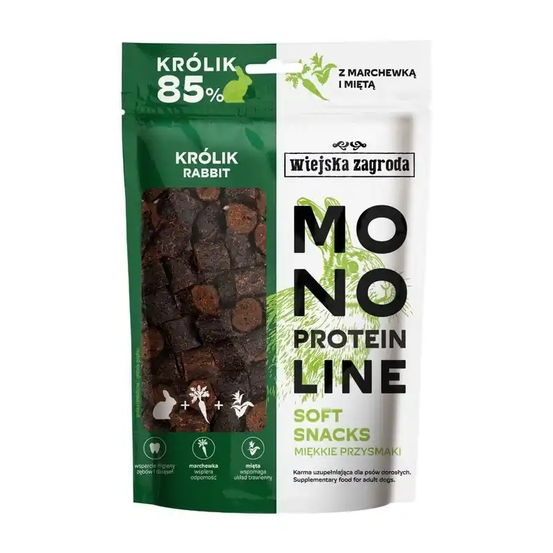 WIEJSKA ZAGRODA PIES Przysmak Monoproteinowy Soft Snacks Królik 115g Popularny