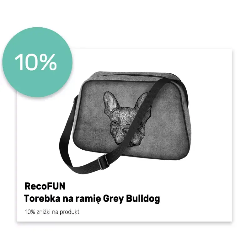 Darmowy zwrot RECOBED Torebka na ramię Grey Bulldog