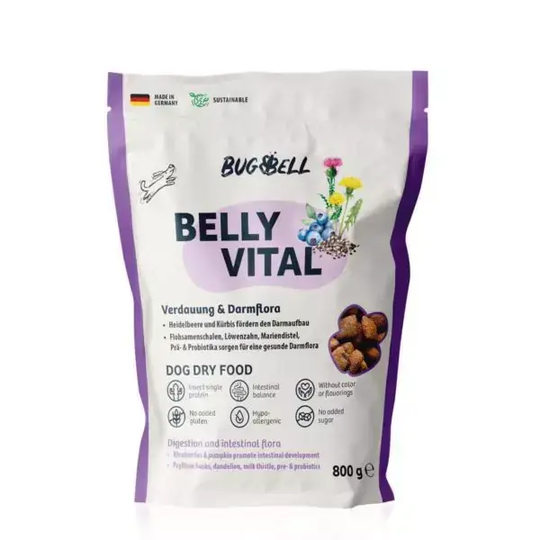 Dodaj do koszyka BugBell PIES BELLY VITAL sucha 800g