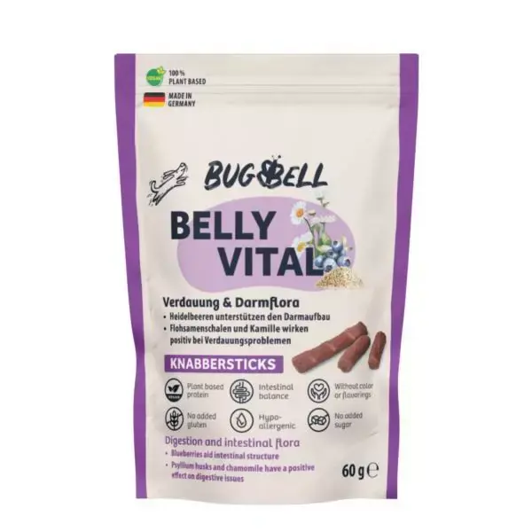 Nowość BugBell STICKS PIES BELLY VITAL VEGAN 60g