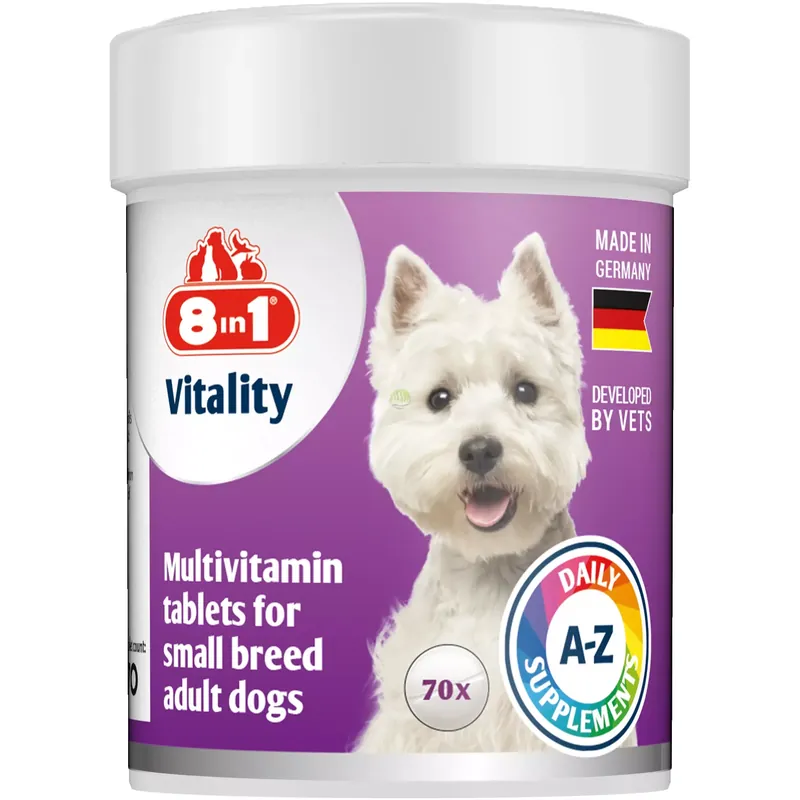 8IN1 Vitality Multiwitaminy dla psów małych ras70tb Ostatnie sztuki