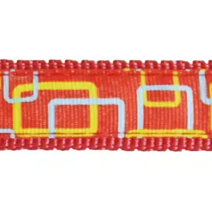 Kpl.smycz/obrożaNT czerw.2.5cm SC44 Łatwy zwrot