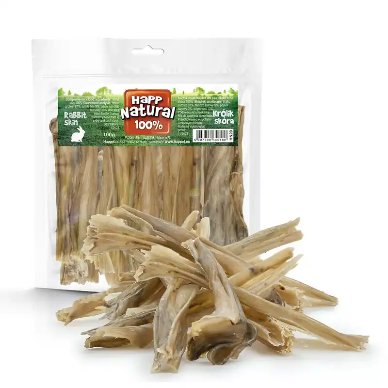 Nowy Gryzak królik skóra, 100g