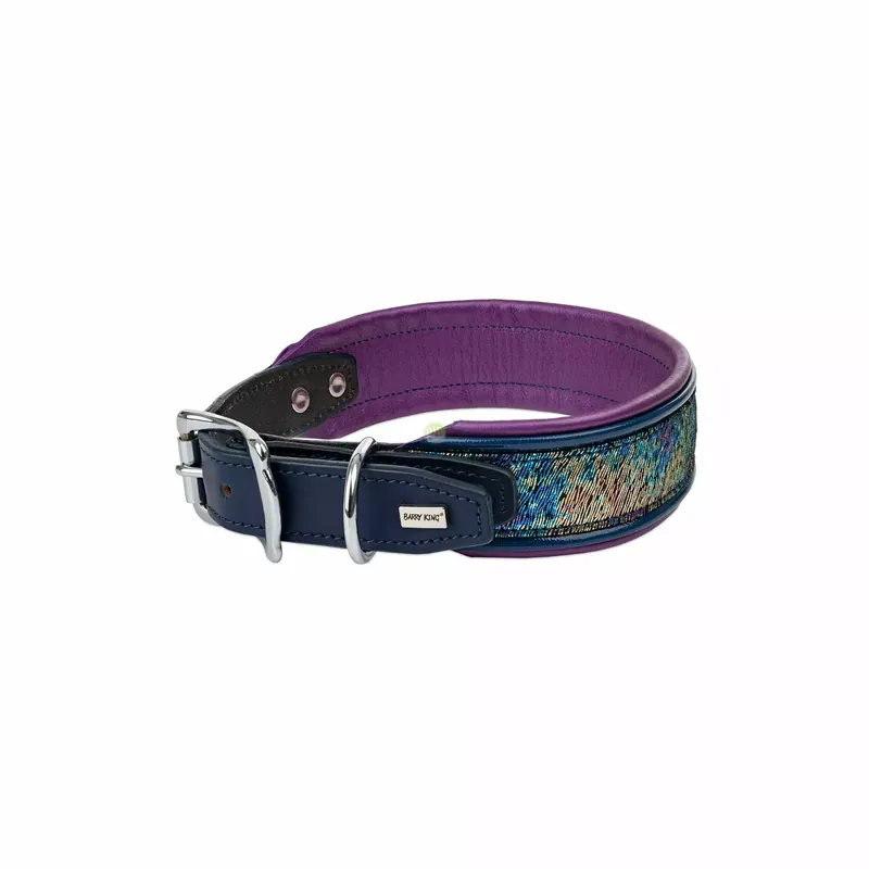 Ostatnie sztuki Obroża skórzana, 37-44cm/34mm, fioletowy