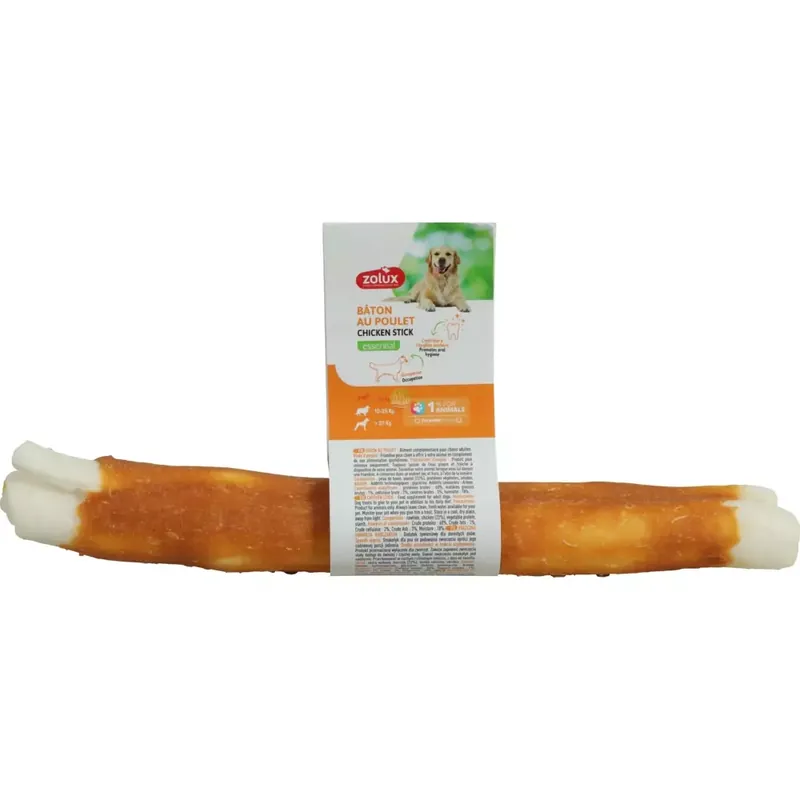 Darmowy zwrot ZOLUX Gryzak dla psa pałeczka owinięta kurczakiem 25cm