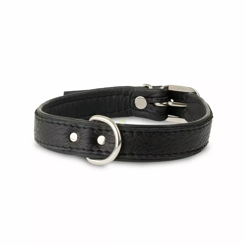 Okazja Obroża Skóra Łoś 20mm/45cm czarny