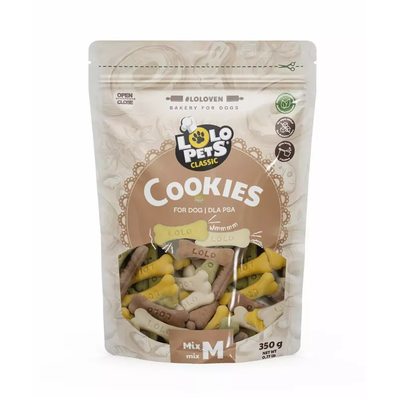 Wysoka jakość CIASTKA DLA PSA KOŚCI M W FOLII DOYPACK 350g