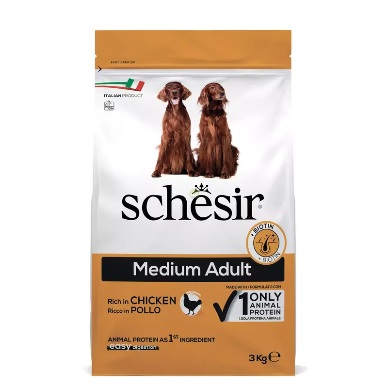 Najlepsza cena Original, karma sucha, dla psa, kurczak, 3kg, worek, dla dorosłych średnich ras