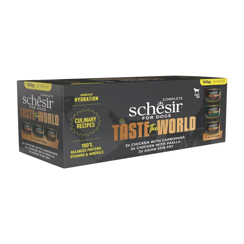 Taste the world multipack, karma mokra, dla psów, mix smaków, 6x150g, puszka Bezpieczna płatność