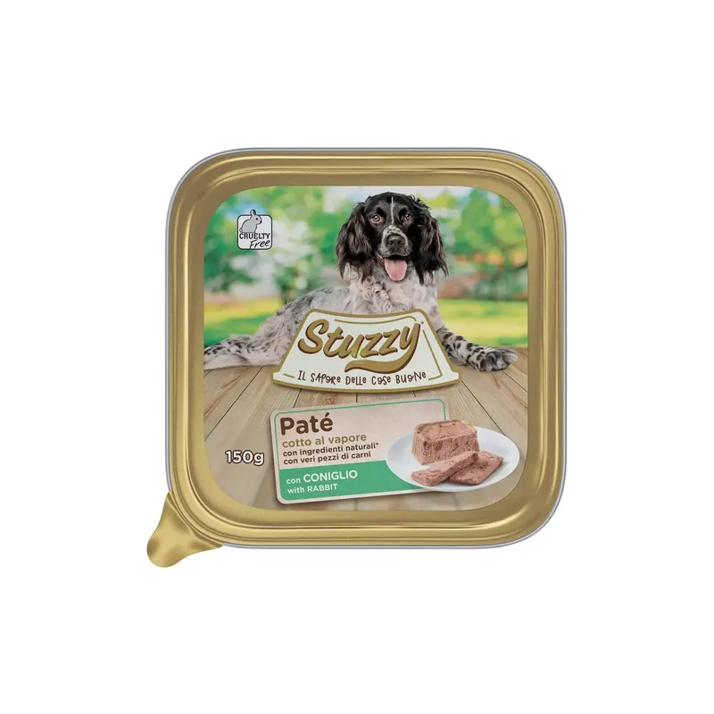 Bezpieczna płatność Pate, karma mokra, dla psa, królik, 150g, tacka