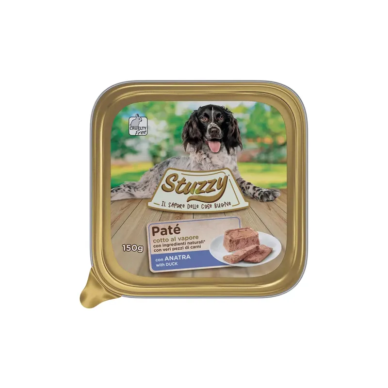 Pate, karma mokra, dla psa, kaczka, 150g, tacka Tani