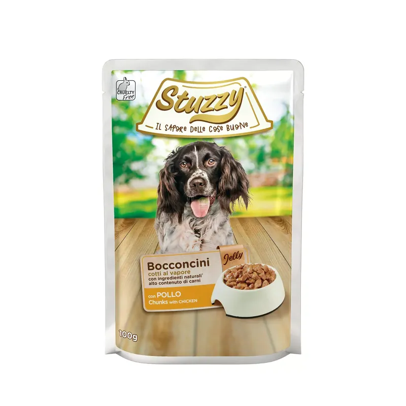 Bocconcini, karma mokra, dla psa, kurczak w galarecie kawałki, 100g, saszetka Promocja