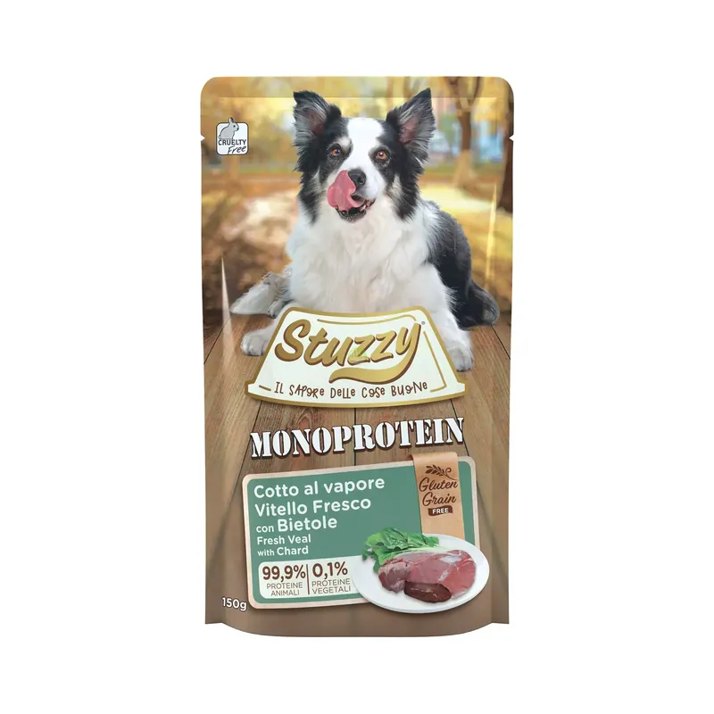Hit sprzedaży Monoprotein, karma mokra, dla psa, świeża cielęcina z burakami pasztet, 150g, saszetka