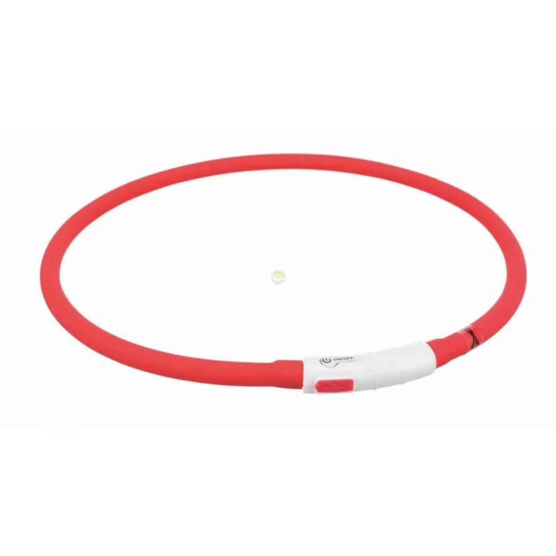 Opaska świecąca USB, silikon, XS-XL 70cm/? 10mm, czerwona Dodaj do koszyka