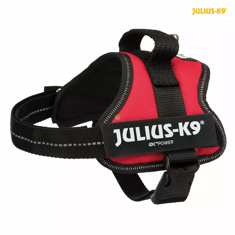 Szelki Julius-K9 , Mini/M 51-67cm, czerwone Nowość