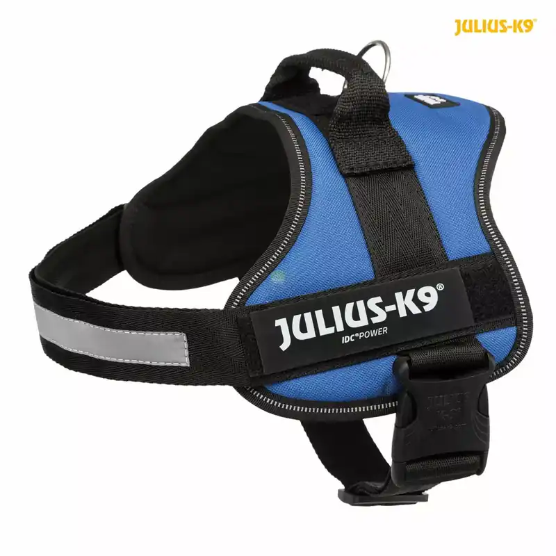 Darmowy zwrot Szelki Julius-K9 , rozm. 0/M-L 58-76cm,niebieskie