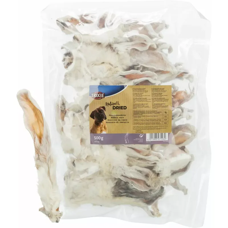 Uszy królicze z futrem, 500g Popularny