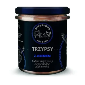 Dostępne od ręki TRZYPSY WIEPRZOWINA Z JELENIEM MOKRA KARMA DLA PSA 300G