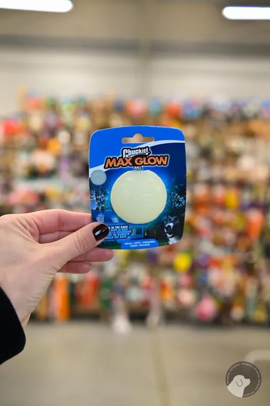 Chuckit MAX GLOW BALL SMALL – świeci w ciemności Wyprzedaż