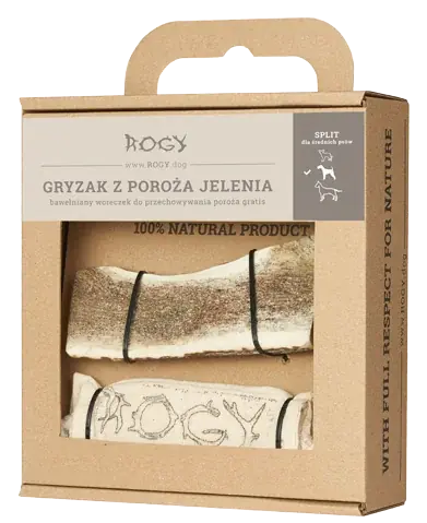 ROGY SPLIT S – gryzak z poroża jelenia Premium