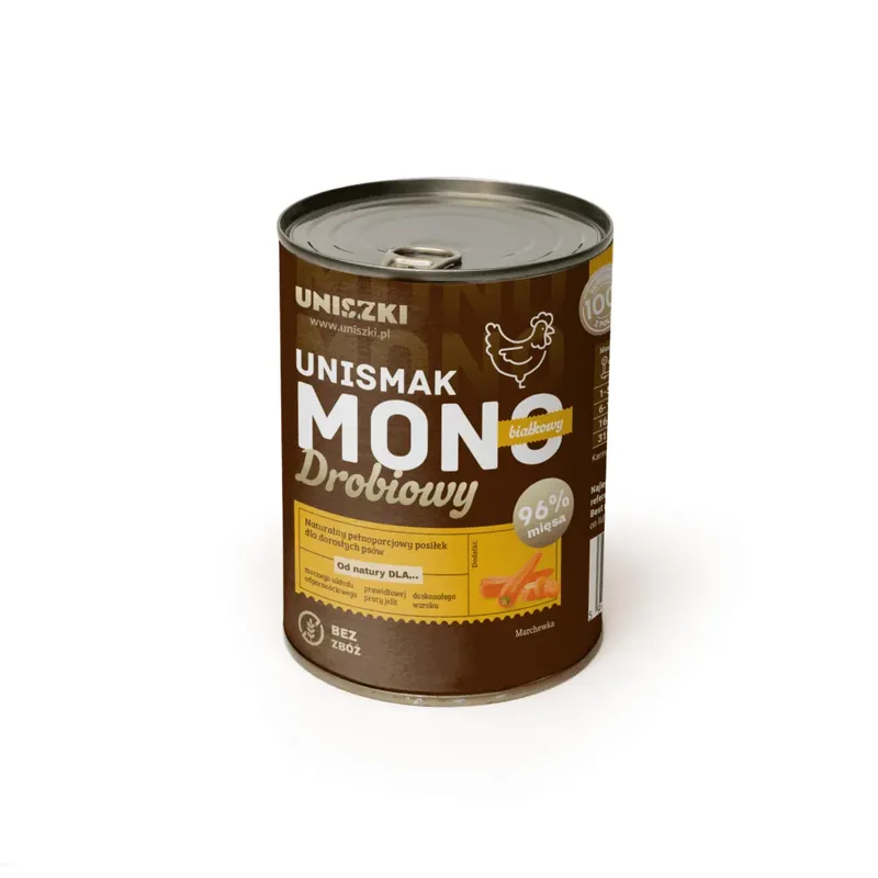 UNISZKI UNISMAK Mono drobiowy – mokra karma 400 g Nie przegap