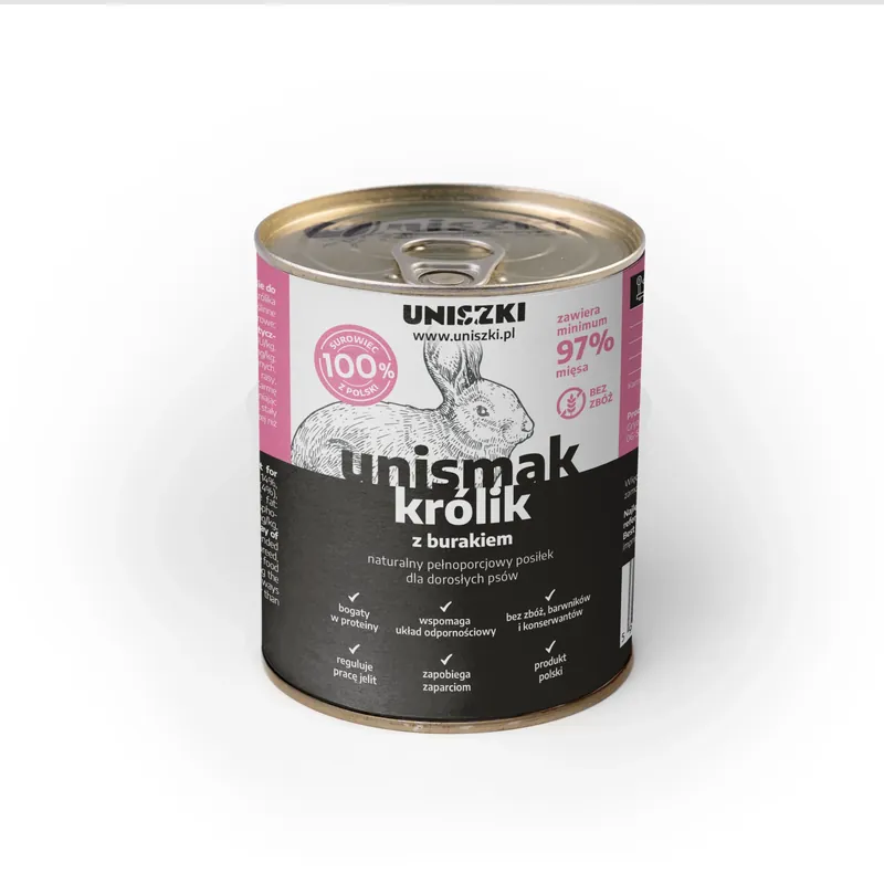 Dodaj do koszyka UNISZKI UNIsmak królik z burakiem – mokra karma 800 g