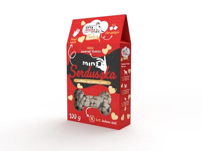 Hit sprzedaży Syta Micha BAKERY Mini serduszka z królikiem 100g