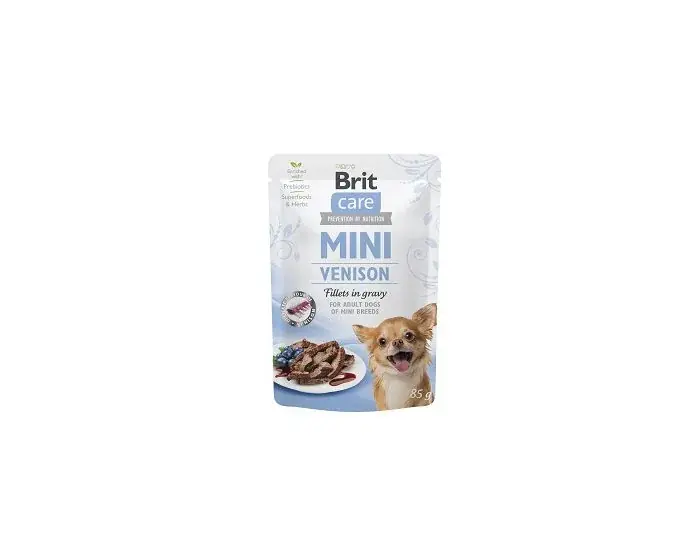 BRIT CARE MINI POUCH VENISON 85g – mokra karma saszetka Szybka wysyłka