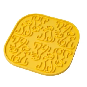 Bestseller FIBOO Mata do lizania lollipop sticky z przyssawkami – żółta
