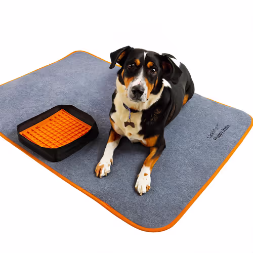 Rabat LickiMat Puppy Station 72x100cm – mata do szkolenia psa, z materiałową ramką na LickiMat