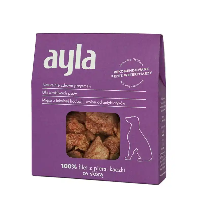 Sprawdź teraz AYLA filet z piersi kaczki ze skórą – przysmaki liofilizowane dla psów (28g)