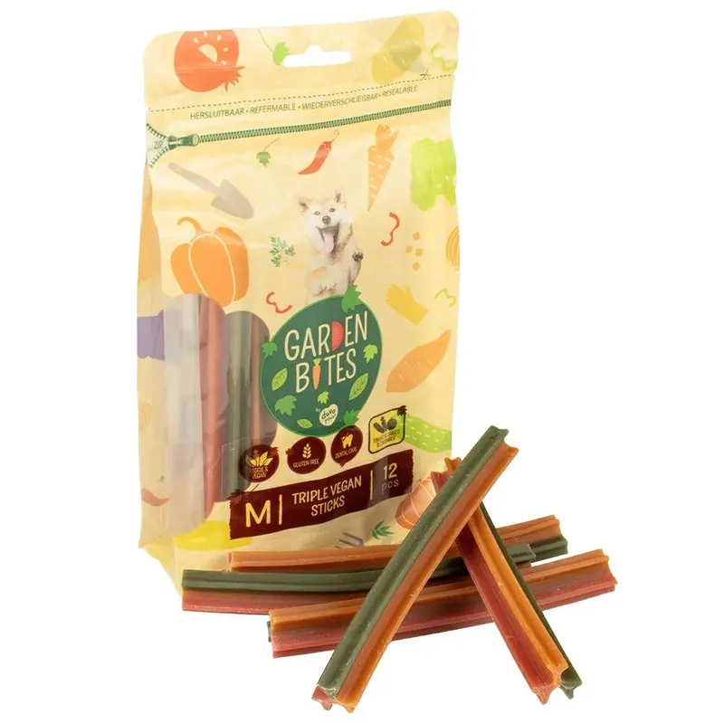 GARDEN BITES VEGAN TRIPLE STICKS „M” 15 cm 12 szt – warzywne gryzaki Promocja