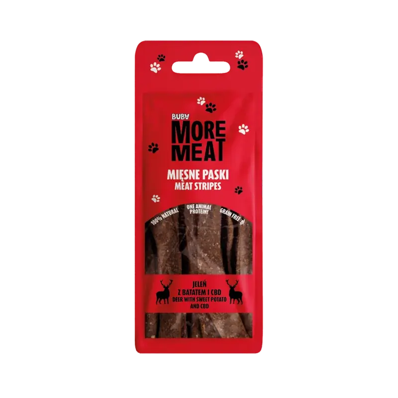 Oferta czasowa BUBA MORE MEAT PASKI 70G JELEŃ BATAT CBD