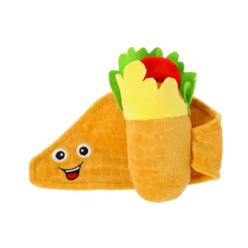 Bezpieczne zakupy DINGO Pluszowa zabawka dla psa – BURRITO 14 cm