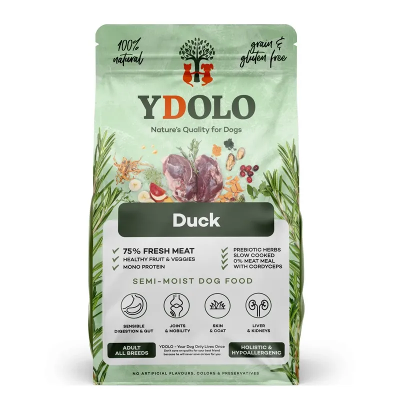 Zamów dziś YDOLO Duck – kaczka – karma półwilgotna dla psa 2,5kg