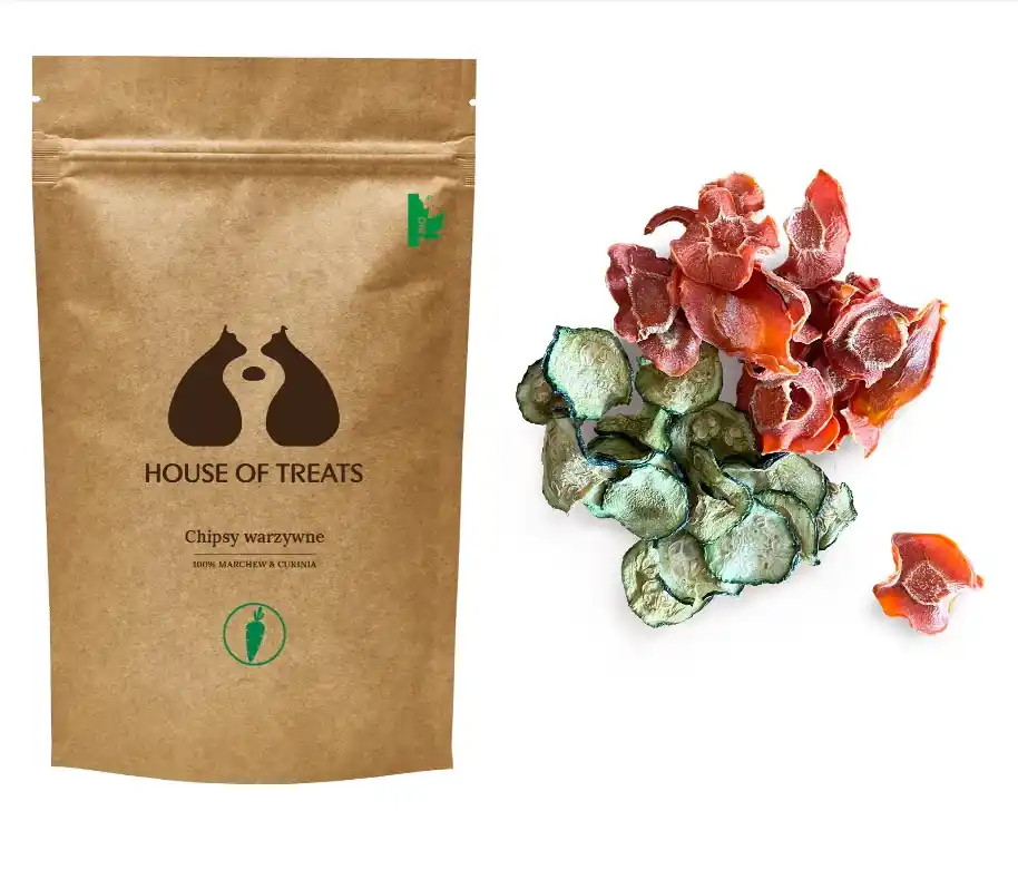 HOUSE OF TREATS Chipsy warzywne marchew&cukinia 40 g Najlepsza cena